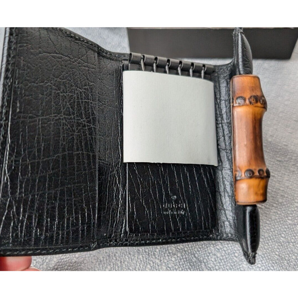 Gucci GG Canvas Bamboo 6 Key Holder Case NEW w/box - Picture 6 of 8